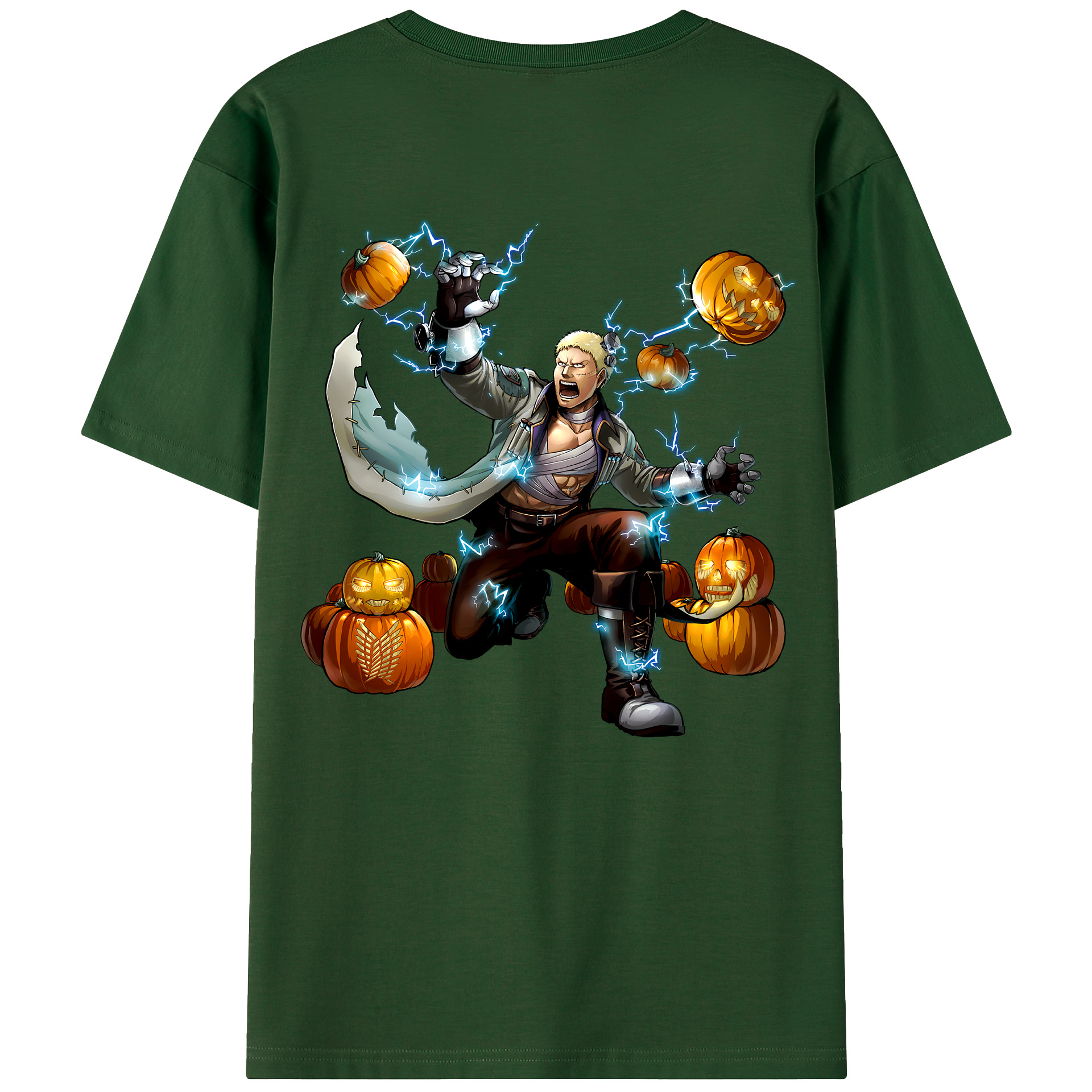（画像用） 進撃の巨人 ライナー・ブラウン Attack on Titan Reiner Braun 綿100％半袖Tシャツ（背面プリント）